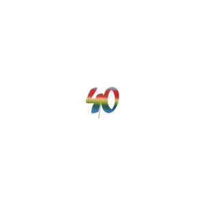 Jubiläumszahl 40 bunt