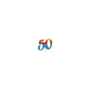 Jubiläumszahl 50 bunt