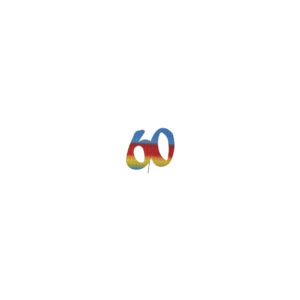 Jubiläumszahl 60 bunt