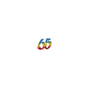 Jubiläumszahl 65 bunt