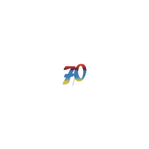 Jubiläumszahl 70 bunt