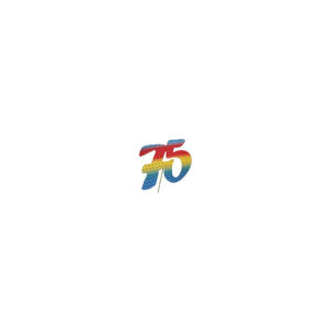 Jubiläumszahl 75 bunt