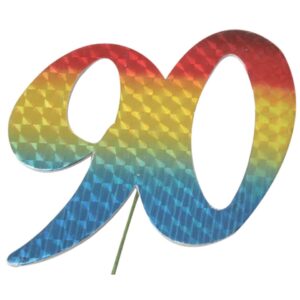 Jubiläumszahl 90 bunt