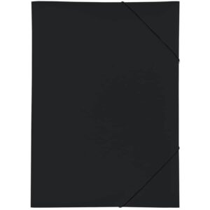 Gummizugmappe A3 schwarz PP 3 Einschlagklappen