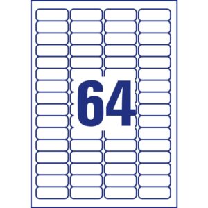 L6021REV-25 Sichtreiter-Etiketten, 45,7 x 16,9 mm, 25 Blatt/1.600 Etiketten, weiß
