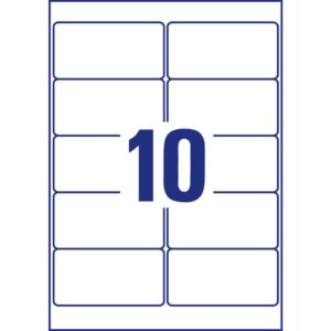 L4744REV-25 Universal-Etiketten - 96 x 50,8 mm, weiß, 300 Etiketten/30 Blatt, wiederablösbar