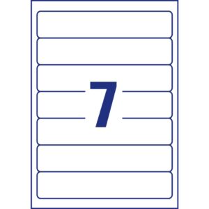 L4760-10 Home Office Ordnerrücken-Etiketten - schmal/kurz, 38x192 mm, weiß, 70 Etiketten