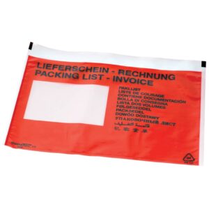 Begleitpapiertaschen mit Aufdruck Lieferschein-Rechnung - C5, 250 Stück
