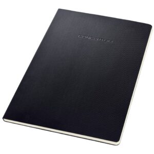 Notizblock Conceptum - ca. A4, kariert, 120 Seiten, schwarz