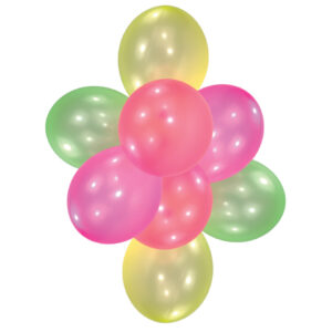 Luftballon Neon - 10 Stück, sortiert