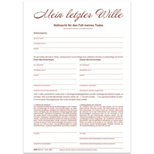 Testamentmappe - weinrot, 23 x 32 cm