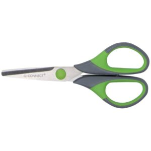 Schere Soft Grip 14 cm grau/grün