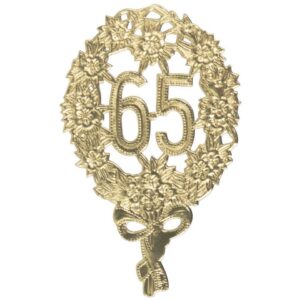 Jubiläumszahl 65 gold