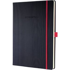 Notizbuch Conceptum Red Edition - ca. A4, kariert, schwarz, Hardcover