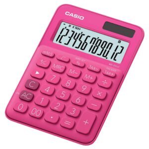 Tischrechner MS-20 - Solar-/Batteriebetrieb, 12stellig, LC-Display, rot