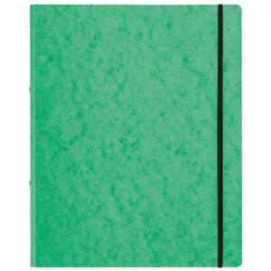 Ringbuch Pressspan - A4, 2-Ring, Ring-Ø 16mm, Gummizug, grün