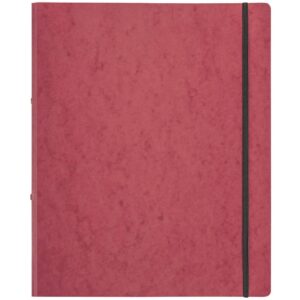 Ringbuch Pressspan - A4, 2-Ring, Ring-Ø 16mm, Gummizug, rot