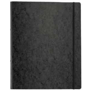 Ringbuch Pressspan - A4, 2-Ring, Ring-Ø 16mm, Gummizug, schwarz