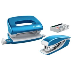 5561 Set Mini Locher Heftgerät NeXXt WOW - blau metallic