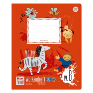 Creativheft Quart W.6 - 20 Blatt 80g/qm Wolkenfelder + 10mm liniert