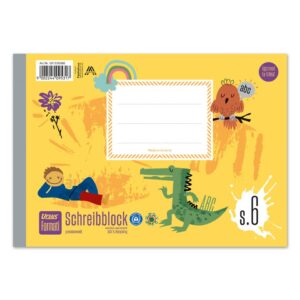 Schreibblock S.6 - A5 quer 48 Blatt 80g/qm 6/6/6mm liniert