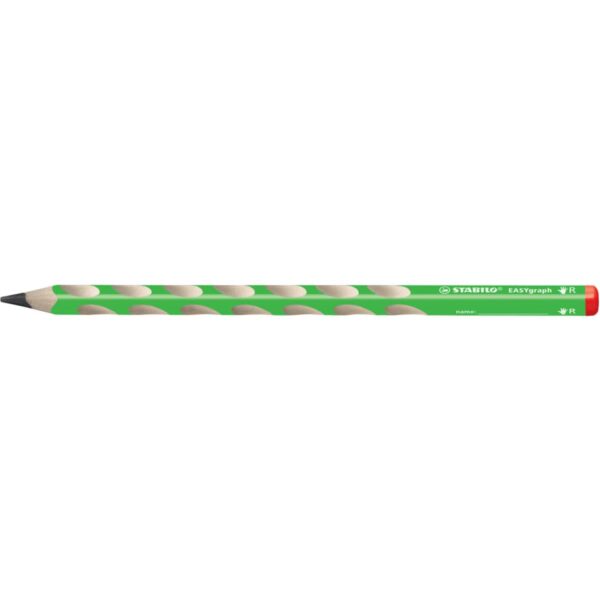 Ergonomischer Dreikant-Bleistift für Rechtshänder - EASYgraph in grün - Einzelstift - Härtegrad B
