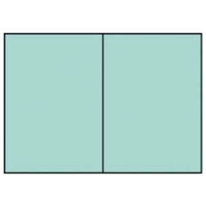 Briefkarte Paperado - B6, 220 g/qm, doppelt, hoch, planliegend, karibik gerippt