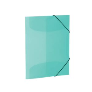19580 Gummizugmappe - A4, PP transluzent, türkis