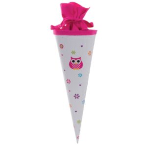 Schultüte Geschwister Eule -rund, 35 cm