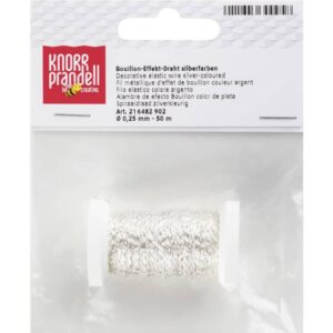 Basteldraht - Ø 0,25 mm, 50 m, Bouillon-Effekt, silber