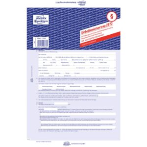 2873 Einheitsmietvertrag - Wohnungen und Häuser, DIN A4, mit Übergabeprotokoll, gelb