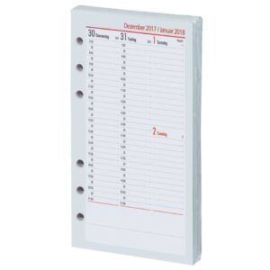 Ersatzkalendarium Kompakt - A6, 1 Woche / 2 Seiten, vertikal