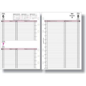 Ersatzkalendarium Tagesplan - A5, 1 Tag / 1 Seite