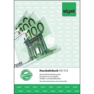 Haushaltsbuch mit Klammerheftung - A5, 40 Blatt