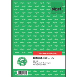 Lieferscheine mit Empfangsschein - A5, 1., 2. und 3. Blatt bedruckt, SD, MP, 3 x 40 Blatt