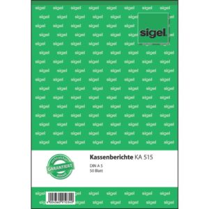 Kassenberichte - A5, 50 Blatt