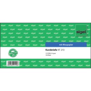 Kurzmitteilungen »Kurzbrief« - 1/3 A4 quer, 100 Blatt