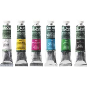 Malfarbe Tempera - 6 x 20 ml Tuben, sortiert