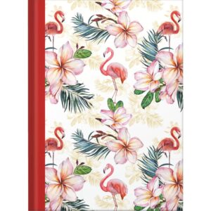 Notizbuch Flamingo rot - A5, Pünktchenlineatur, 96 Blatt