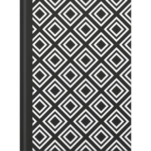 Notizbuch black&white rhombus - A5, Pünktchenlineatur, 96 Blatt