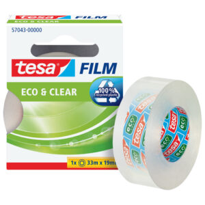 Klebefilm Eco & Clear - unsichtbar, 19 mm x 33 m
