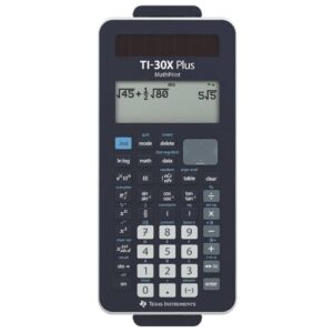 Schulrechner TI30XPlus MathPrint Solar - 4-zeilig, Batterie/Solar, schwarz