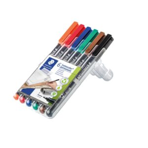 Feinschreiber Universalstift Lumocolor® - permanent, F, 6 Farben