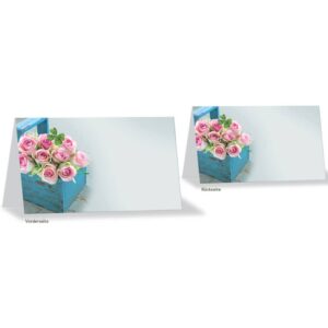 Tischkarte - 8 Stück, Rosen