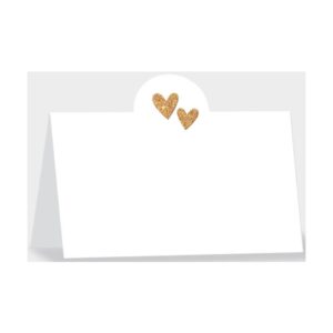 Tischkarte - 6 Stück, Herzen