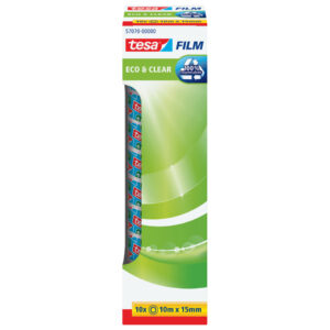 Klebefilm Eco & Clear Office Box - unsichtbar, 15 mm x 10 m, 10 Rollen