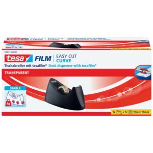 Tischabroller Easy Cut® Curve - für Rollen bis 33m : 19mm, schwarz
