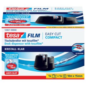 Tischabroller Easy Cut® Compact - für Rollen bis 33m : 19mm, schwarz