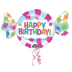 Folienballon Bonbon Happy Birthday - 101 x 60 cm