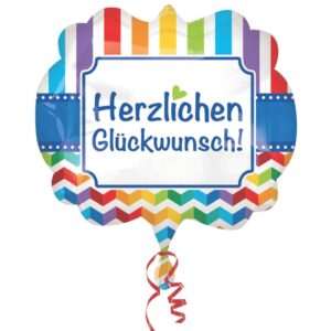 Folienballon Herzlichen Glückwunsch - 63 x 55 cm